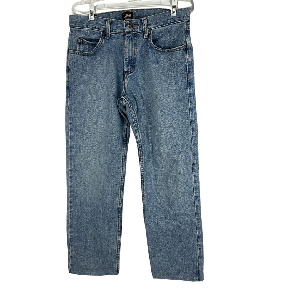 Lee Regular Fit Mens Jeans Size 30x30 Blue Denim 100% Cotton Made In Mexico